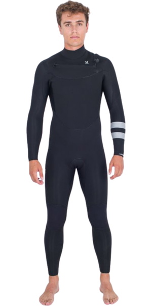 2025 Hurley Mens Advant 4/3mm Chest Zip Wetsuit MFS0013423 - Black